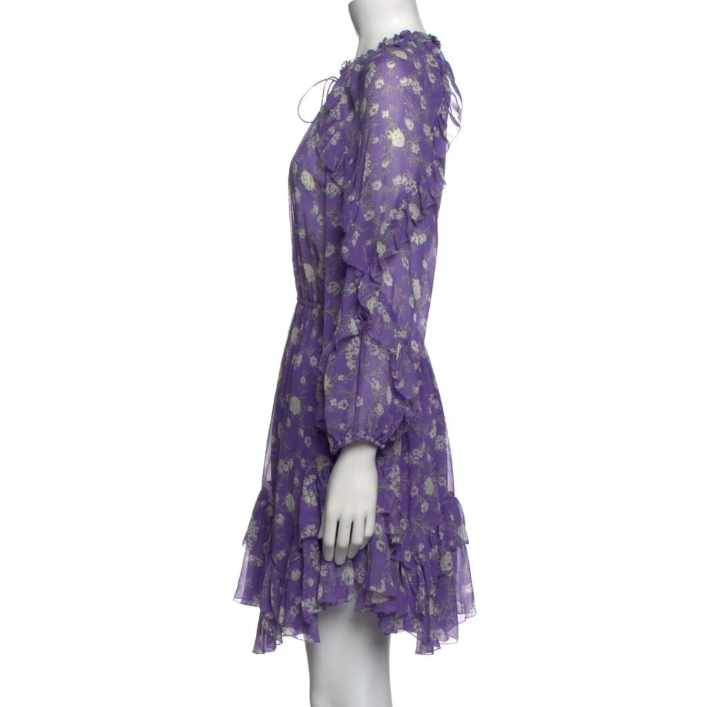 Ulla Johnson Lavender Floral Ruffled Mini Dress - Picture 9 of 9